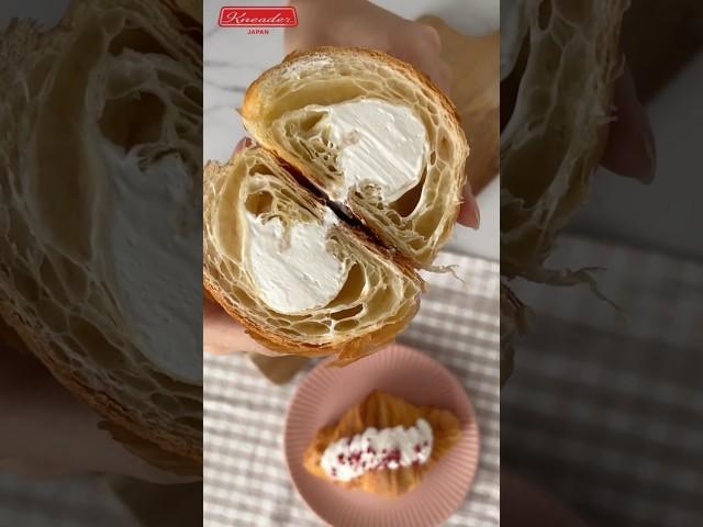 Croissants with whipped cream  #shorts