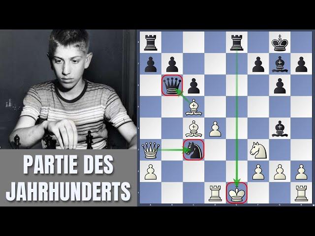 13-jähriger Bobby Fischer opfert Dame gegen Meister || Partie des Jahrhunderts