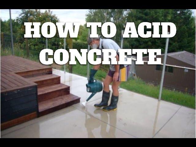 How To Acid Washing Concrete (see steps below)