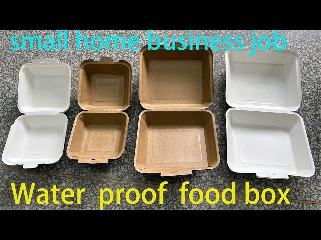 kraft paper lunch box making machine Water Oil Proof PE coated Paper Food tray Sealing Machines