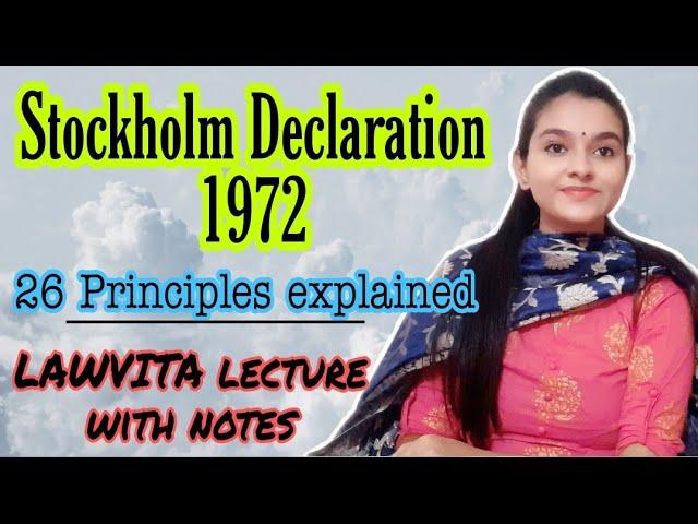 Stockholm Declaration 1972 Environmental Law lecture notes Lawvita