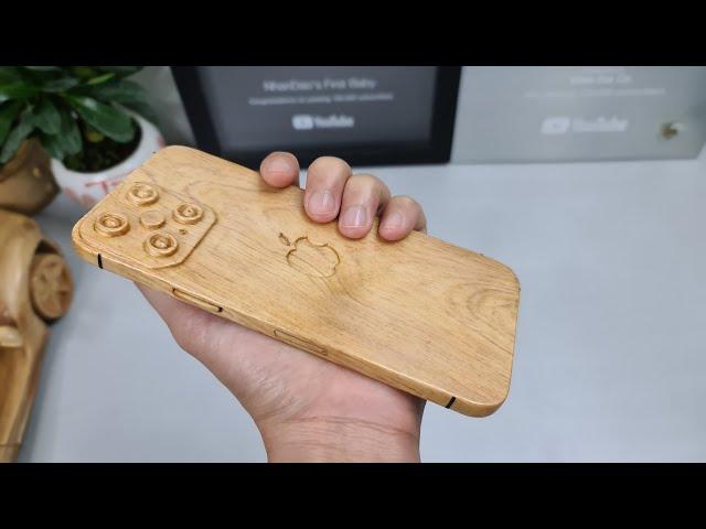 Wood Carving - iPhone 12 Pro Max NEW 2020 - Amazing New Woodworking Project, Wood Working Art