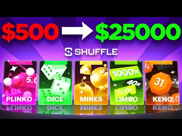 TURNING $500 TO $25000 (MY BIGGEST WIN EVER) - Shuffle