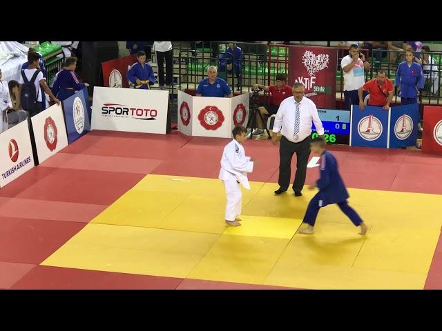 42kg Emre Yazgan  2018 Minikler Türkiye Judo Şampiyonası İzmir 4.Maç Çeyrek Final