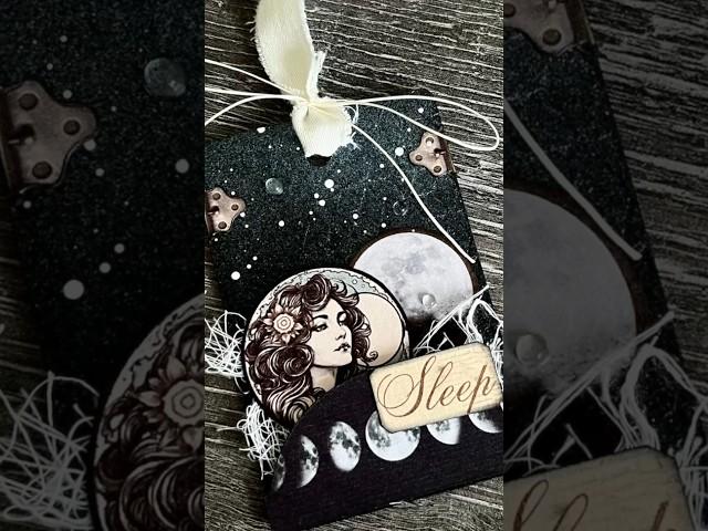 Luna Tag  Altered Playing Card series  #junkjournal #ephemera #fulldeckchallenge #playingcards