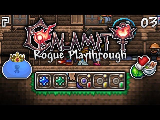 Terraria Magic Storage and FIRST boss! | Calamity Rogue Playthrough Ep.3