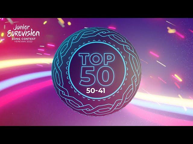 Junior Eurovision Top 50 Most Watched 2022 - 50 to 41