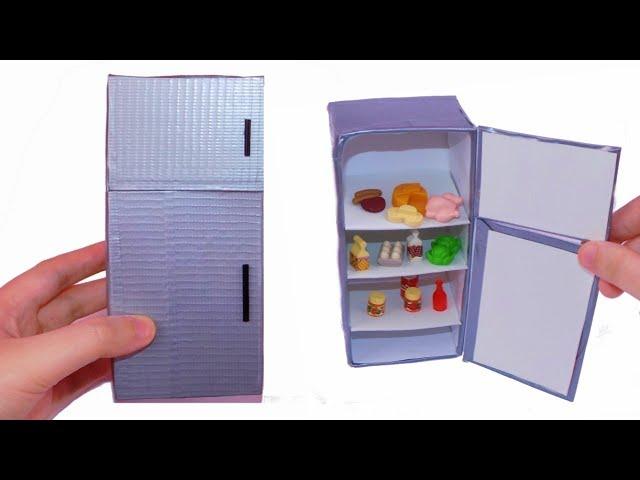 DIY Miniature Working Doors Fridge - How to Make Miniature Things