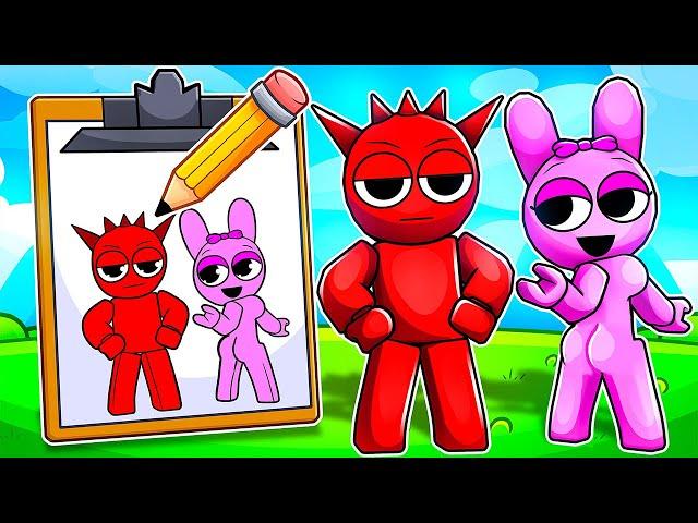 SPRUNKI BECOMES What THEY DRAW In ROBLOX! (Incredibox)