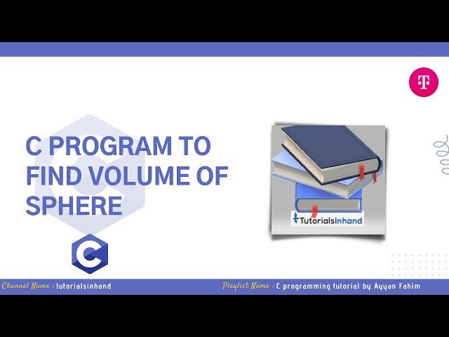 c program to calculate volume of sphere