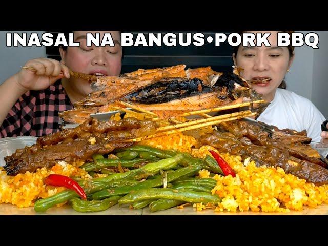 Bangus Inasal at Pork Bbq Mukbang | Mukbang Philippines | Filipino Food