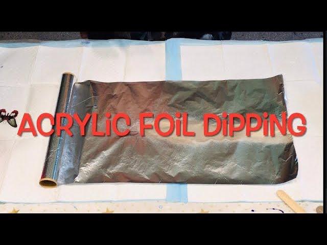 BEST EVER SCRUNCHED FOIL dipping  Awesome technique for beginners and advanced Acrylic Fluid