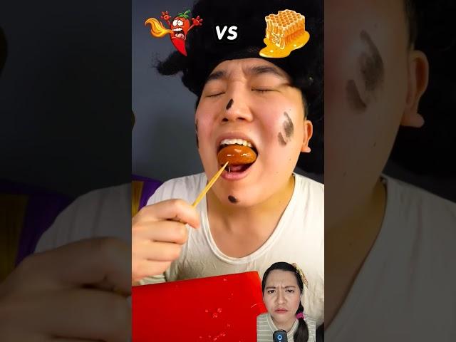 MADU VS MAKANAN PEDAS‼️#mukbang#challenge#funny#spicy#eatingshow#meme#diy#tiktok#food