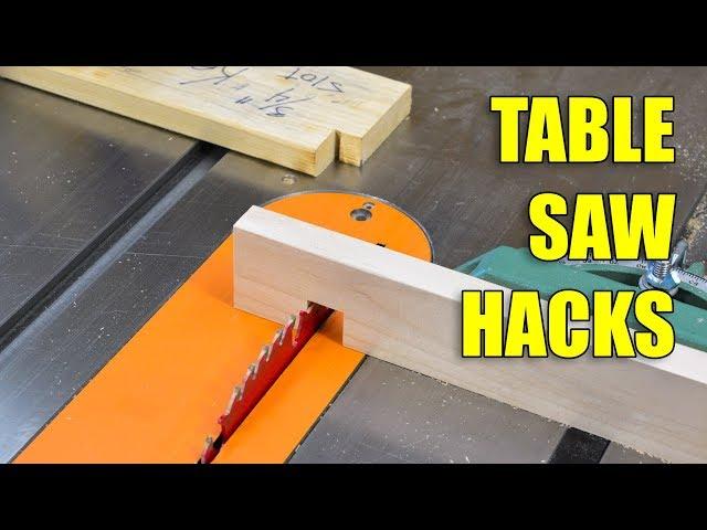 5 Quick Table Saw Hacks / Woodworking Tips and Tricks