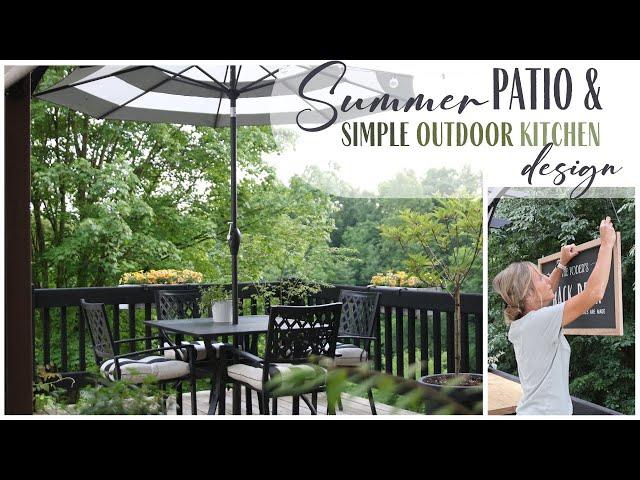 Easy Outdoor Kitchen Design ~ Back Deck Decor ~ Summer Patio ~ Deck Design ~ Cozy Patio Space