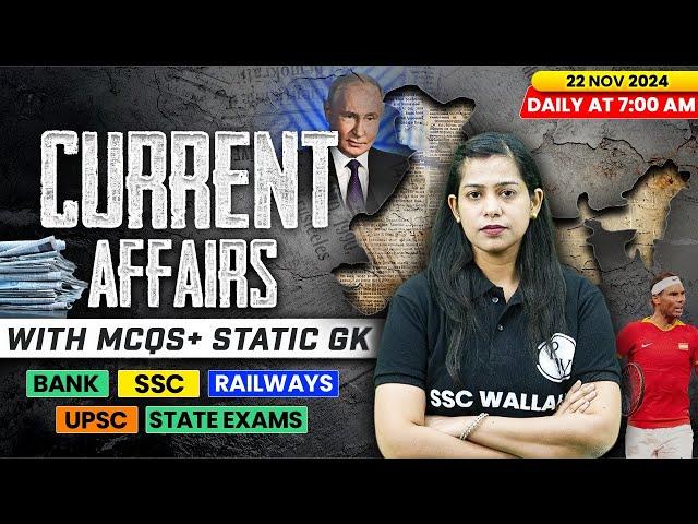 Current Affairs Today | 22 November 2024 | Current Affairs 2024 | Daily Current Affairs | Krati Mam