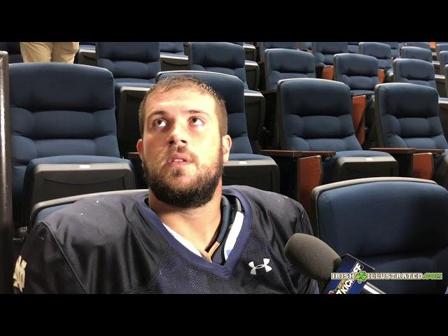 Alex Bars on the Michigan pass rush