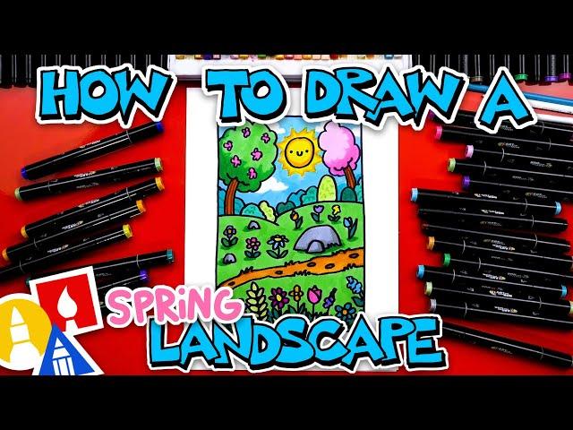 How To Draw A Spring Landscape