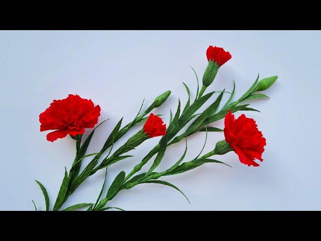 How To Make Carnation Paper Flower #2 / Paper Flower / Góc nhỏ Handmade