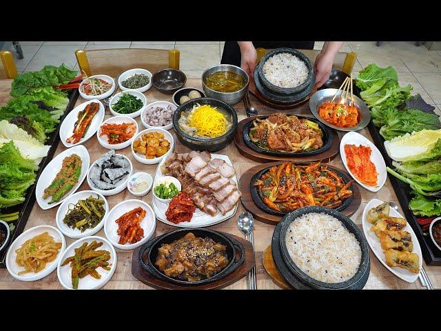 Amazing! Korean table d'hote in the forest(a meal made of organic ingredients) / Korean street food