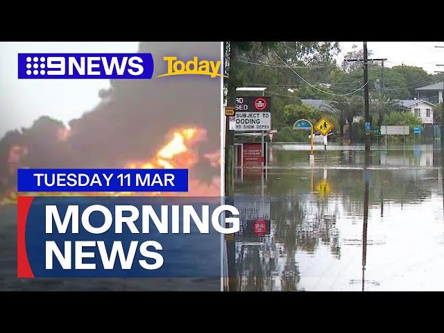 Two ships collide off UK coast; Queensland on final flood watch | 9 News Australia