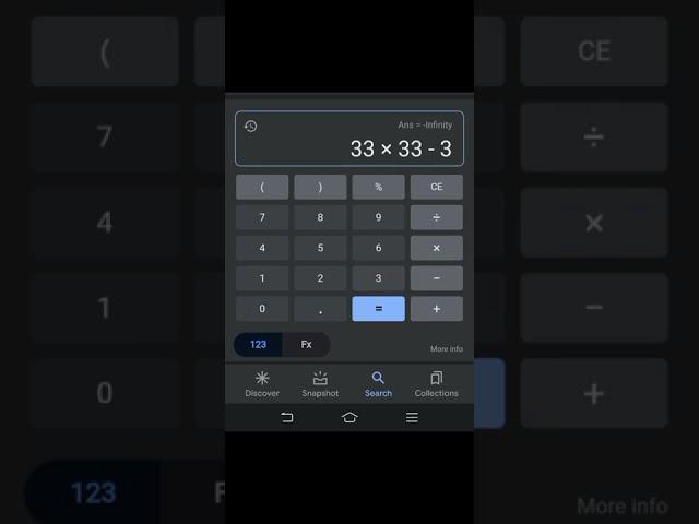 how to calculate Infinity number.
