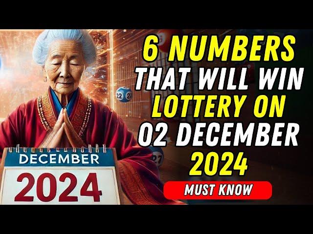 Lucky Numbers: 6 NUMBERS TO WIN JACKPOT LOTTERY on MONDAY 02ND DECEMBER 2024 | Buddhist Teachings