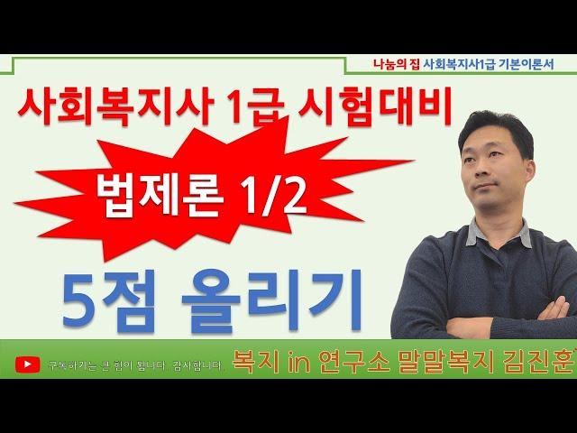 사회복지법제론, 핵심요약정리 1/2강, 복지 IN 연구소 말말복지 김진훈 소장