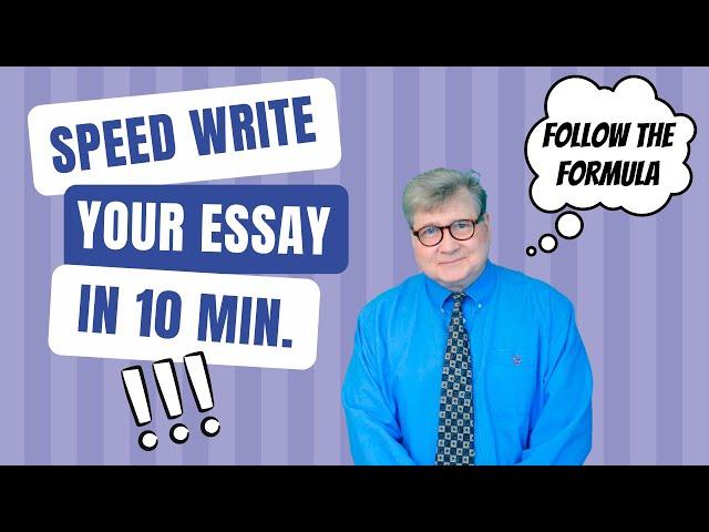 How to Write an Academic Essay in 10 Minutes or Less