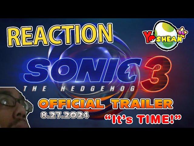 (BLIND REACTION) Sonic the Hedgehog 3 (Movie) - Official Trailer | Yoshean96