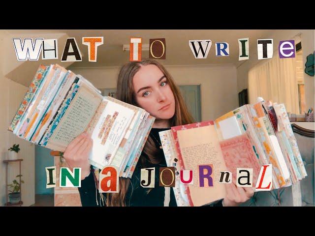 what to write in your journal 