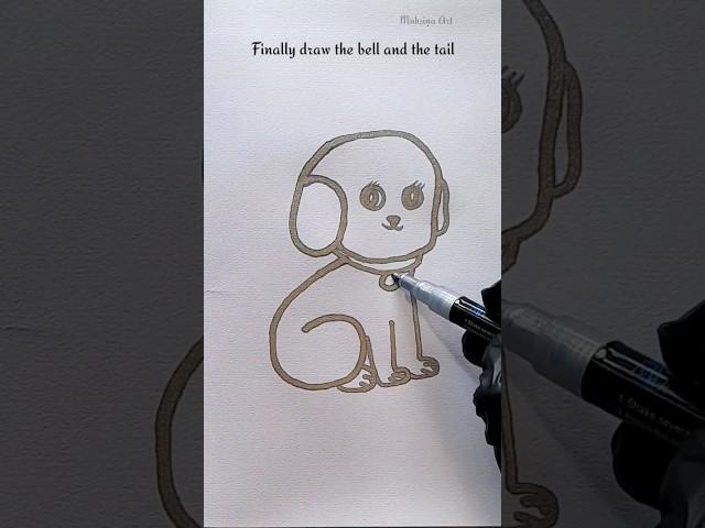 Easy rules to draw a cute puppy  #shorts #craft #art #drawing #crafts #artist #creative