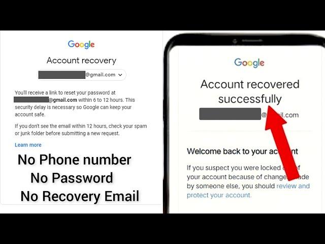 Gmail account recovery without phone number, password, verification code, and recovery email 2024