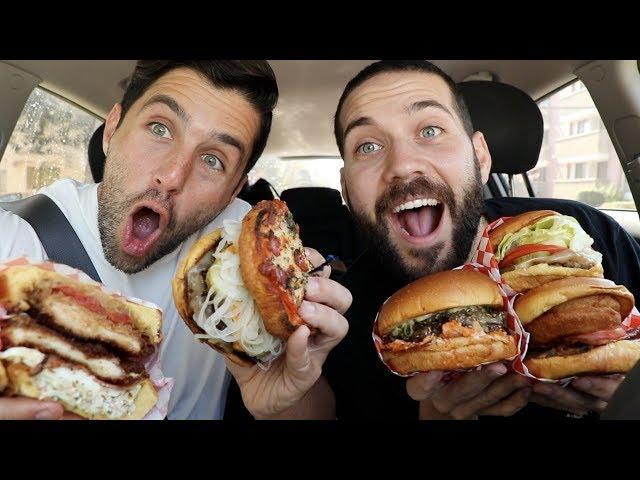 FAMOUS MEAT BURGER JOINT MUKBANG with JOSH PECK!! (Savory)