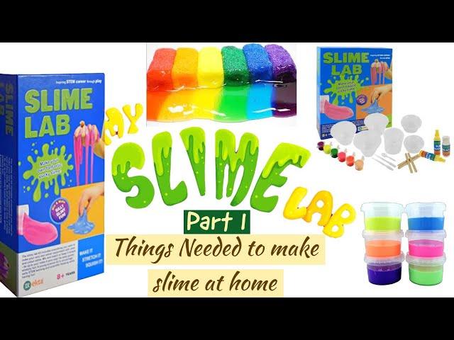 Things needed to make slime at home || Slime Lab Unboxing