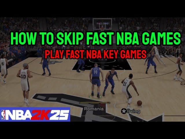 How to Play Fast My Career KEY GAMES in NBA 2k25 (skip/sim key games)