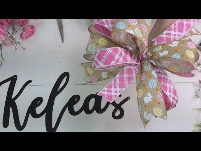 How to make a simple spring funky bow for a wreath
