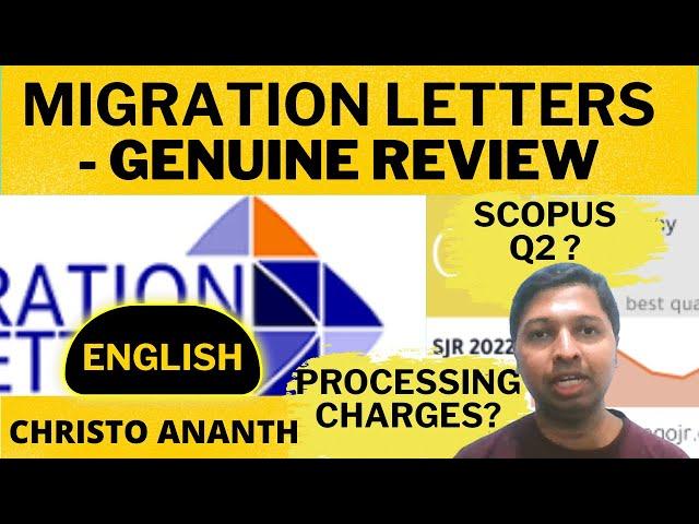 Christo Ananth - Migration Letters - Transnational Press London, UK - Scopus, WOS - English