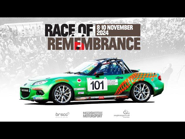 BRSCC LIVE | 2024 RACE OF REMEMBRANCE @ ANGLESEY | SUNDAY STREAM