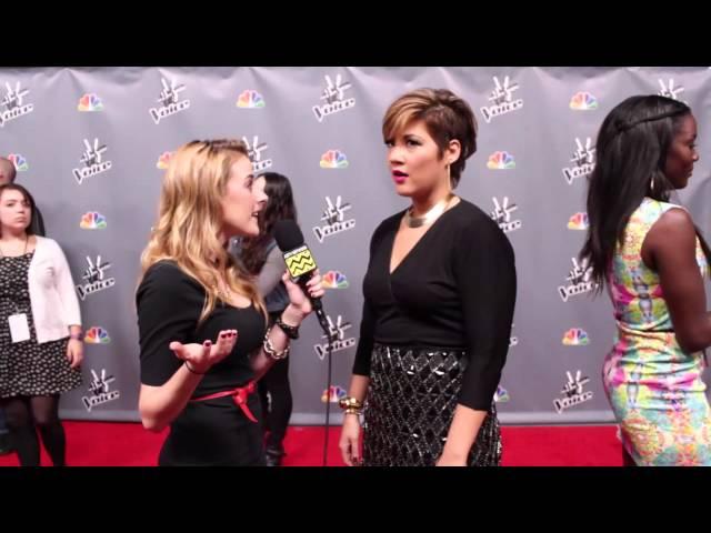 AfterBuzz TV The Voice Top 10 Red Carpet Interview with Tessanne Chin