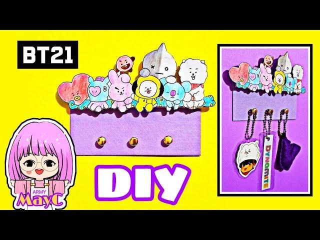 BT21 DIY KEYCHAIN ORGANIZER (without printer)// Cute & Inexpensive DIY// ARMY MayC// Philippines