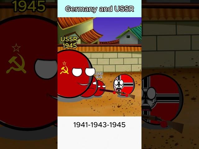 Germany and USSR War 1941 1945  #countryballs #russia #germany #ww2 #ussr