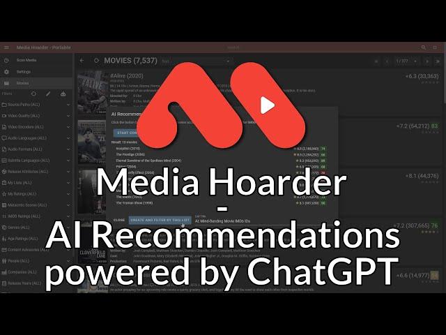 Media Hoarder - AI Recommendations powered by ChatGPT