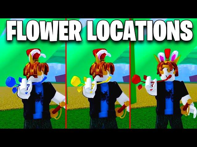 All Flower Locations to get Race V2 - Blox Fruits