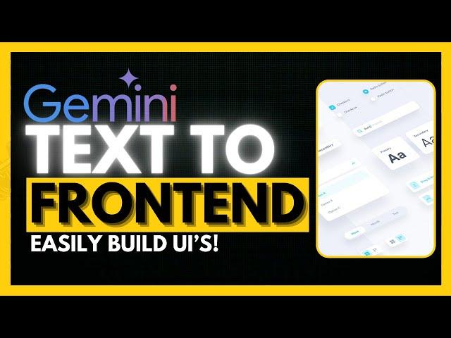 Gemini-UI-To-Code: AI Develops Frontend - UI Generator (Opensource)