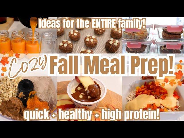 Cozy Fall Meal Prep with me! Healthy Fall Meal Prep Ideas Easy! Meal Plan + Prep for the Week 2024!