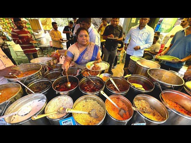 Hyderabad famous hard working lady completed 12 years of food sales | veg& nonveg thali