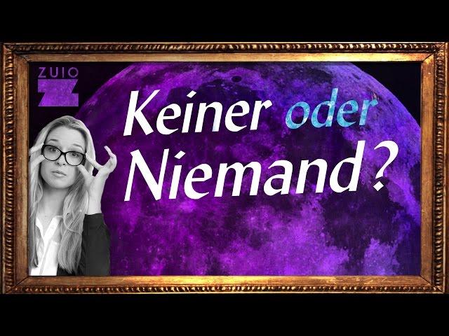 Niemand oder keiner? Wann benutzt man was? - Die Klugscheisserin