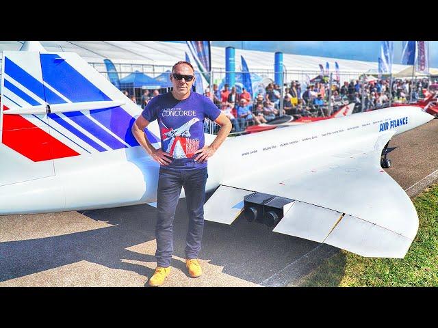 WORLDS LARGEST RC CONCORDE JET MODEL - 149KG 10 METERS - OTTO WIDLROITHER - JET POWER 2019