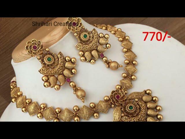 Brass High Gold Hasadi Set With price || @shriharicreations || Jewellery || wa.me/919479459005